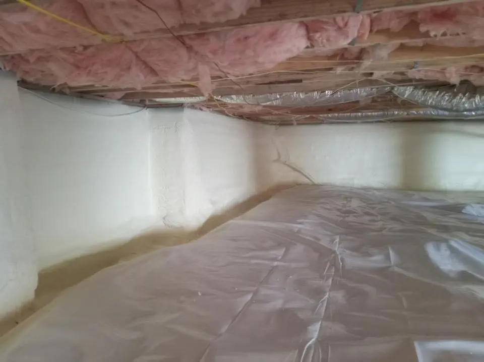 Crawl space encapsulation with closed-cell spray foam for Spray Foam Roofing Repair in South Charleston